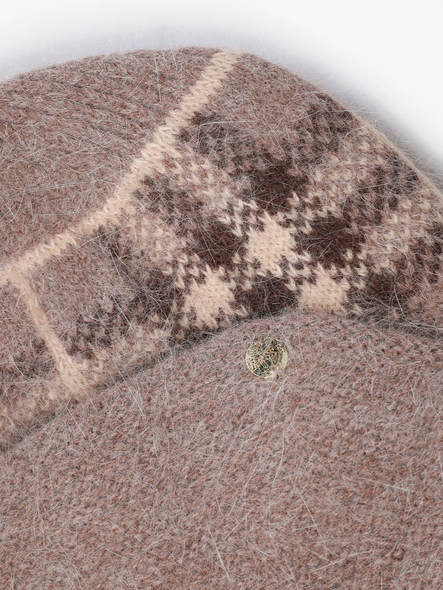 Шапка-ушанка из ангоры и нейлона с отворотом в ассортименте